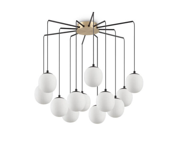 Rhapsody Ideal Lux Lampadario Vintage a Sfere 12 luci