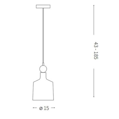 Lugano Ideal Lux  Lampadario classico in ceramica