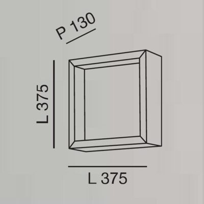 Window Fabas Applique Led Quadrata Tecnica