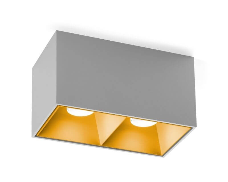 Riflettore Interno Doppio Box 2.0 Wever & Ducrè Alluminio Oro
