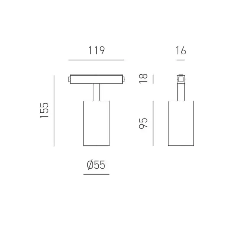 Modena SP/G Gea Luce Spot Orientabile per Binario tecnica