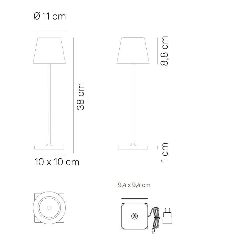 ZAFFERANO LAMPES-A-PORTER-Poldina-tavolo-misure